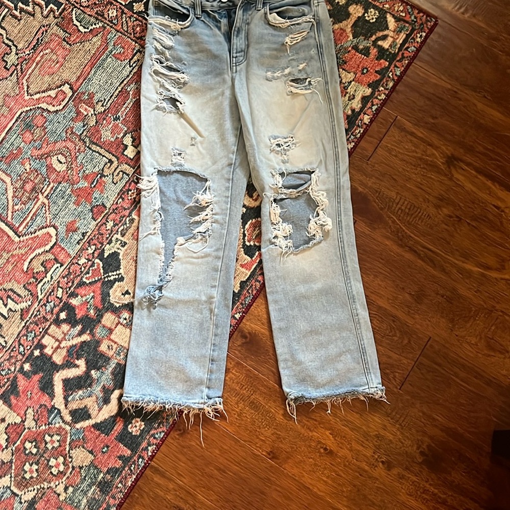 Distressed Light Blue Women's Jeans